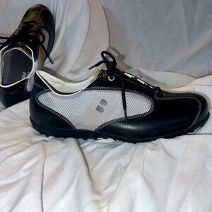 🆕 Vintage Bally Golf Shoes – Black/Silver Leather – Size 10 (US)